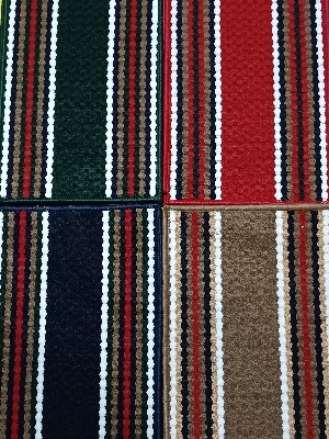 Antiskid Solid Striped Bath Doormat - Back Material: Rubber Tpr