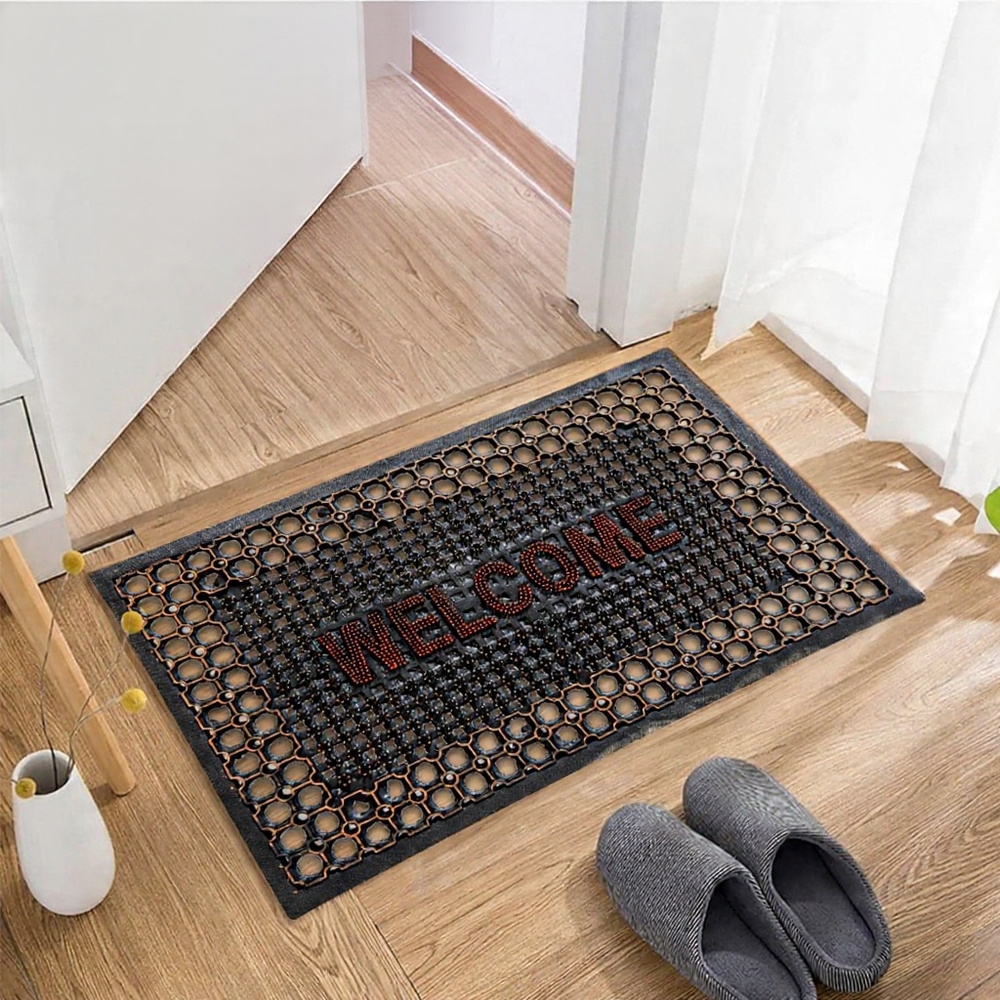 Rubber PVC Hollow Welcome Doormat