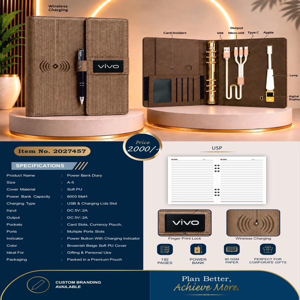 Itemcode2027457 Power Bank Diary