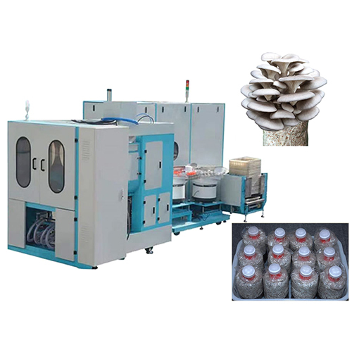 Fully Automatic Oyster Mushrooms Substrate Bag Filling Ringing And Capping Machine