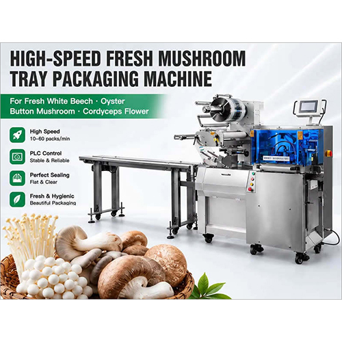 High Speed Mushroom Packaging Machine For Fresh White Shimeji Mushroom