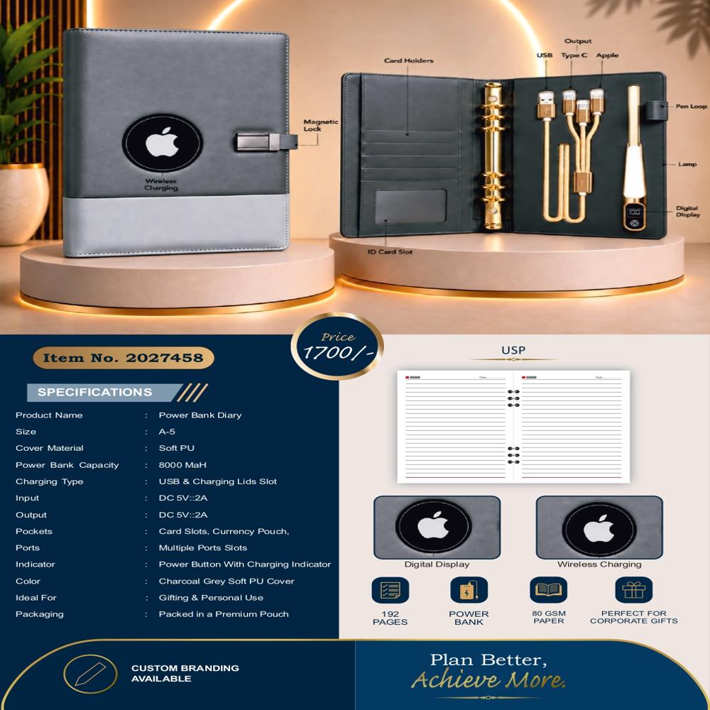 Itemcode2027458 Power Bank Diary