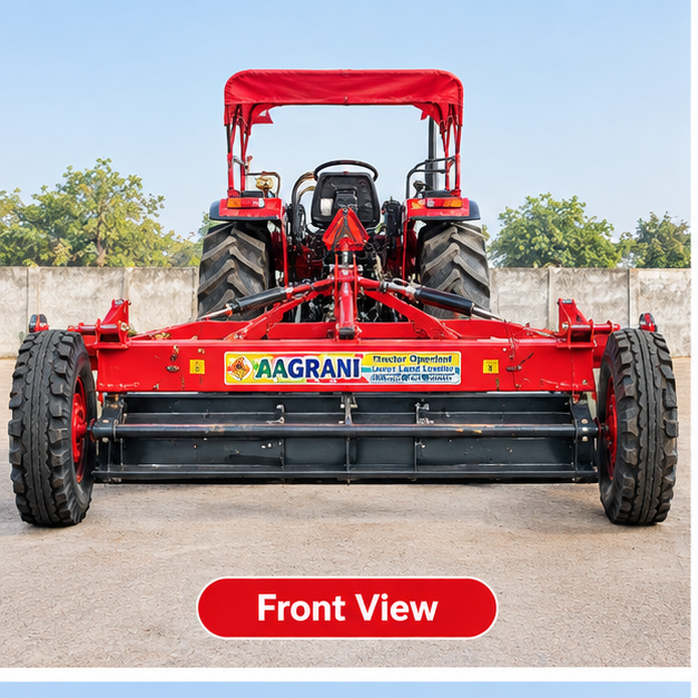Tractor Fitted Grader - Color: Yellow