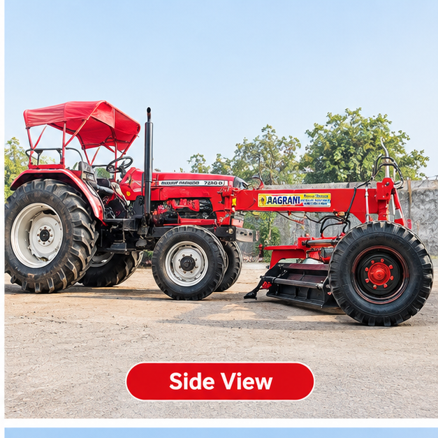 Tractor Fitted Grader - Color: Yellow