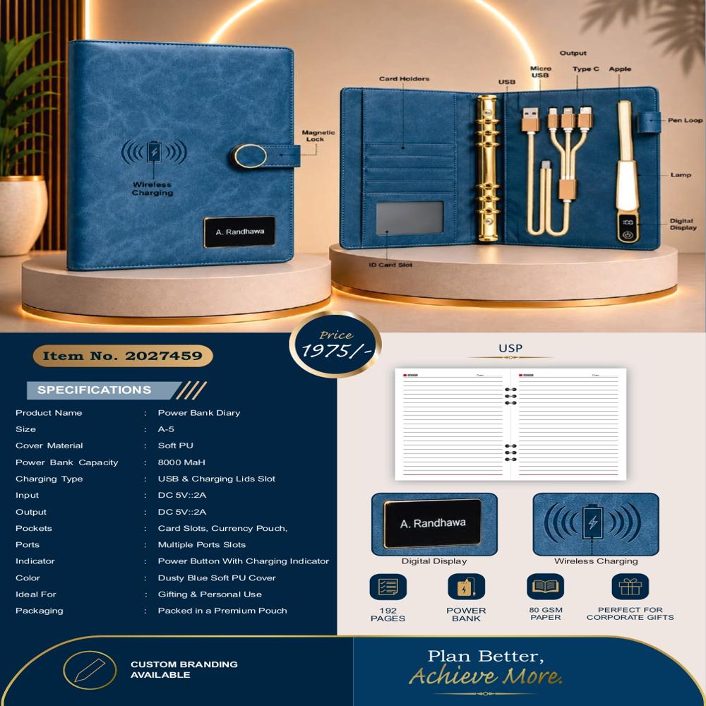Itemcode2027459 Power Bank Diary