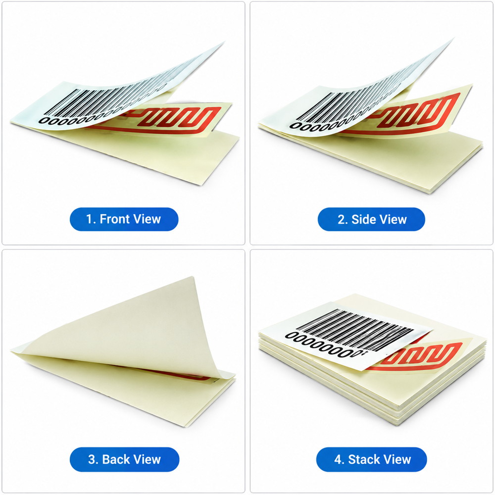 Rfid Label - Pet/polyester Material, Customizable Length & Width, White Color | Permanent Pressure Sensitive Adhesive, Glossy Finish, Durable High Sensitivity