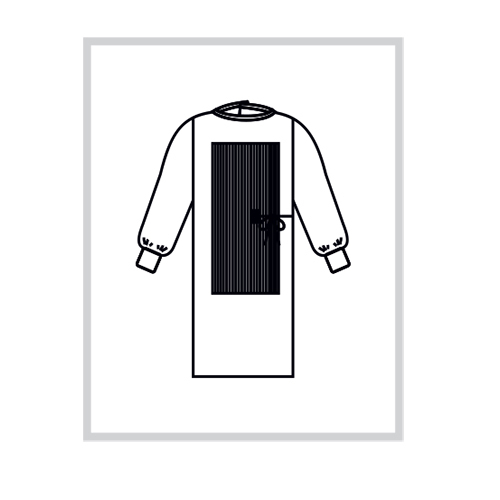SK-198414 Aero blue reinforced breathable surgical gown
