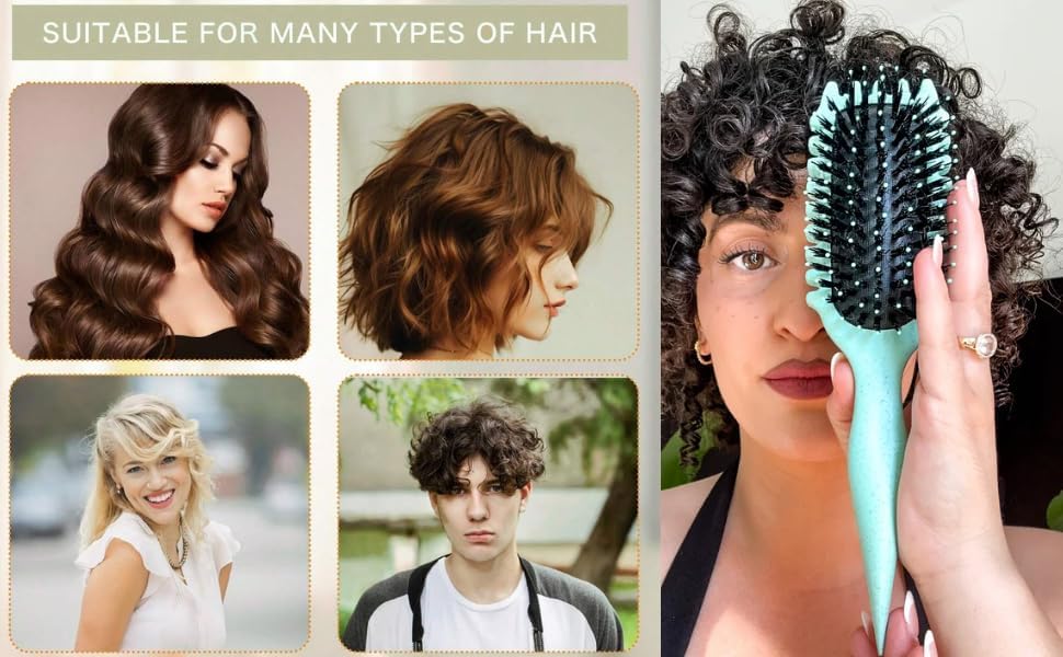 Mint Green Detangling Hair Brush