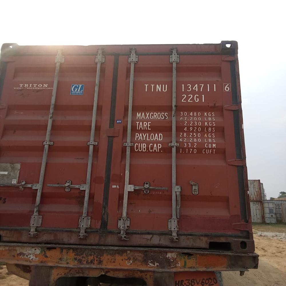 Used Shipping Containers - Mild Steel 40ft Industrial Blue, 30 Ton Capacity, Double Hinged Doors, Steel Flooring