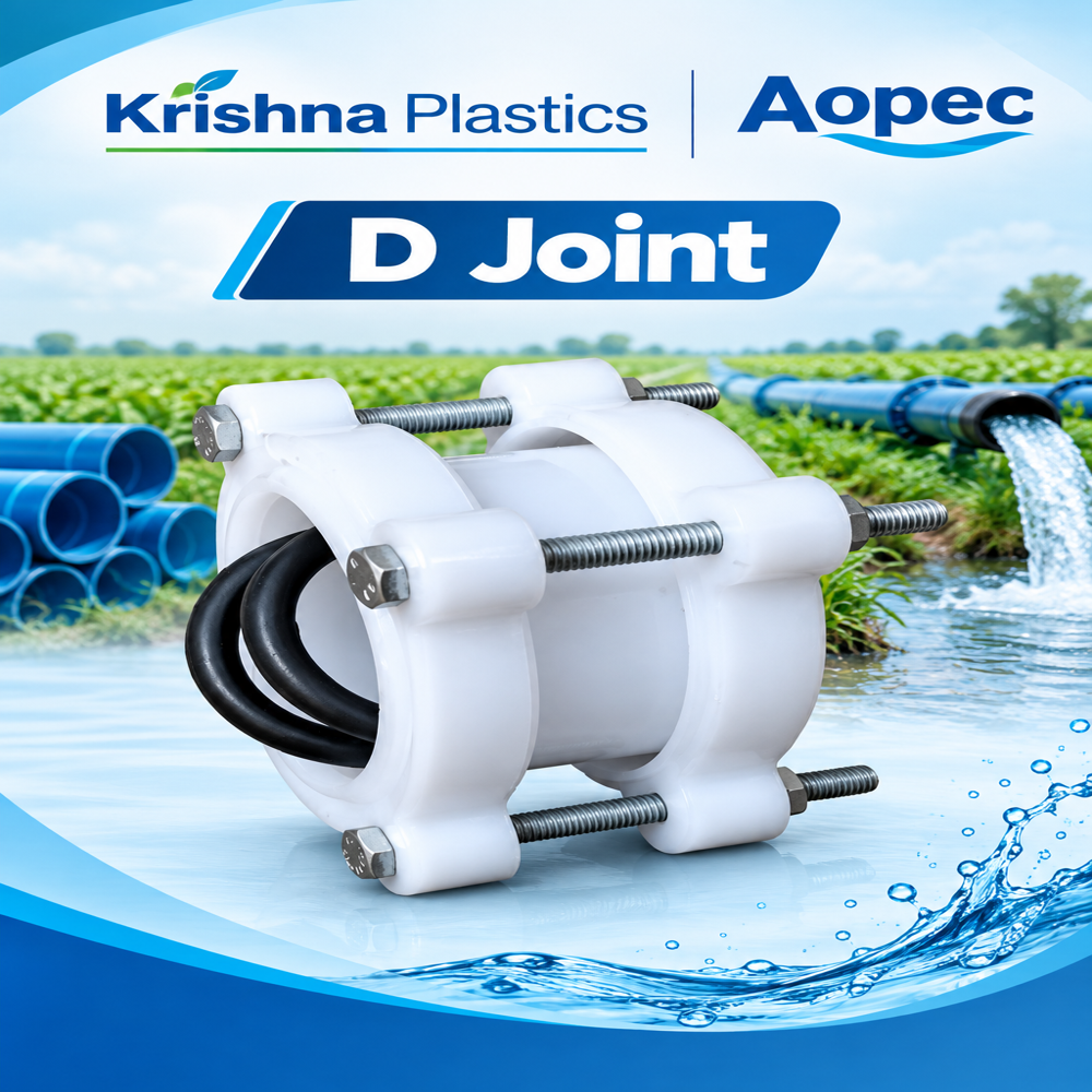 Plastic D Joint - Color: White