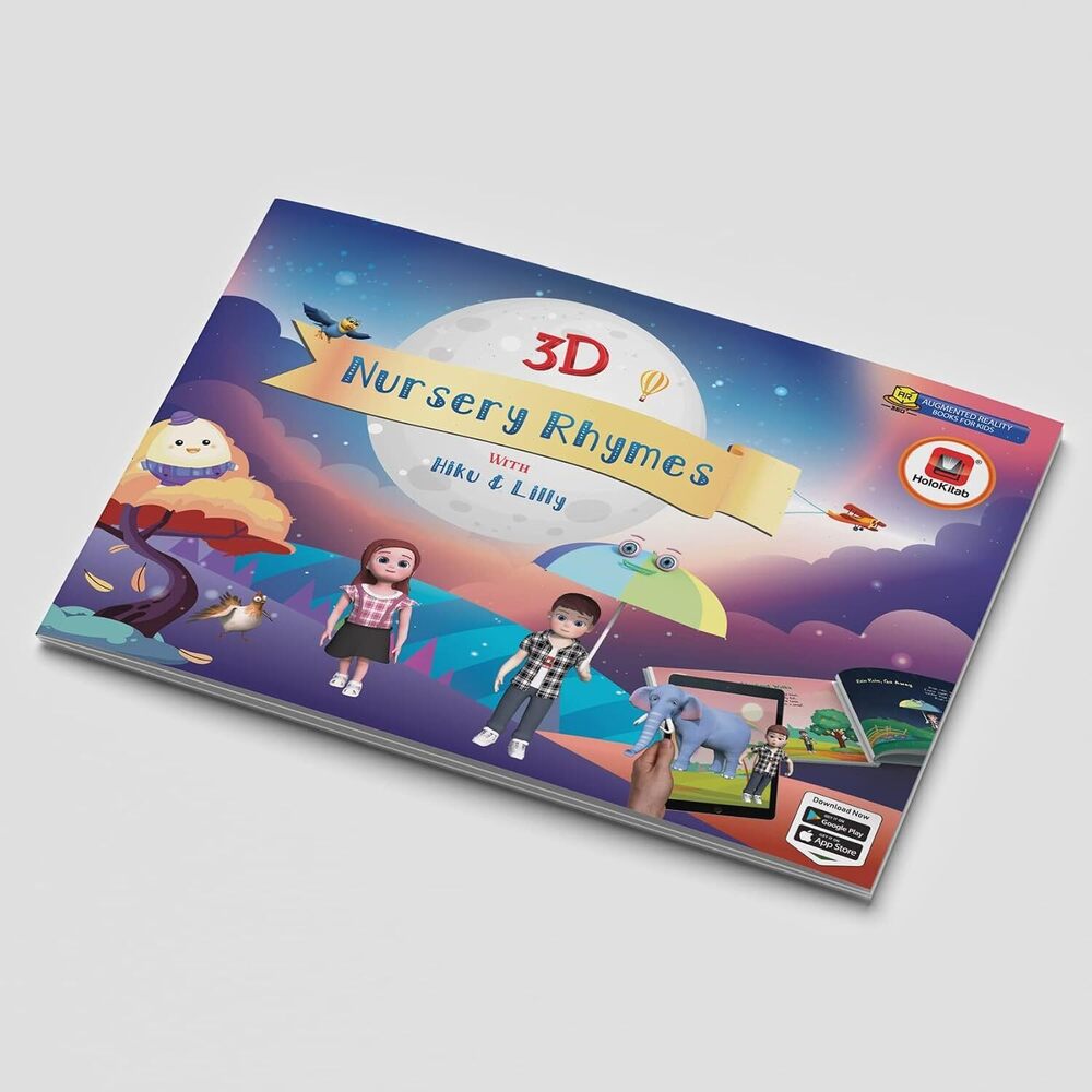 Augmented Reality AR 3D Book Interactive Nursery Rhymes for Kids, Brand-Holokitab