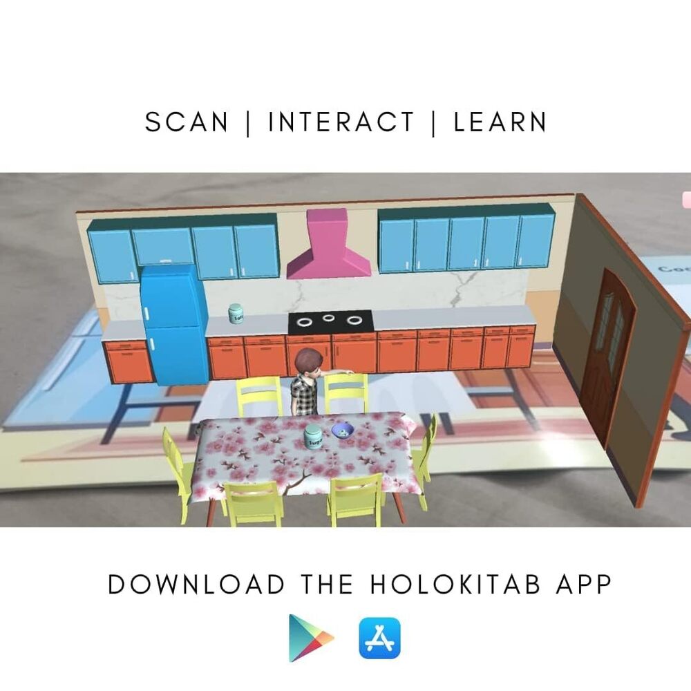 Augmented Reality AR 3D Book Interactive Nursery Rhymes for Kids, Brand-Holokitab