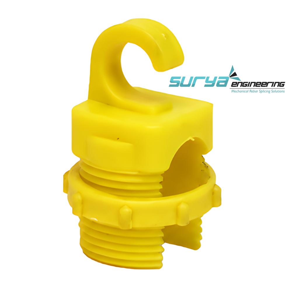 PVC Cable Hanger - Plastic Material, Rectangular Shape, Open Hook Design, Yellow Color | 3-month Warranty, Robust Structure, Hassle-free Performance