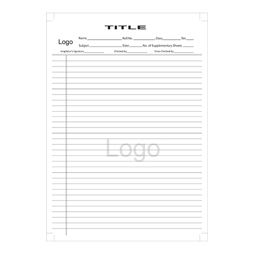 A4 Answer Sheets