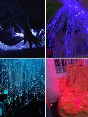 Fiber optic side glow sensory light