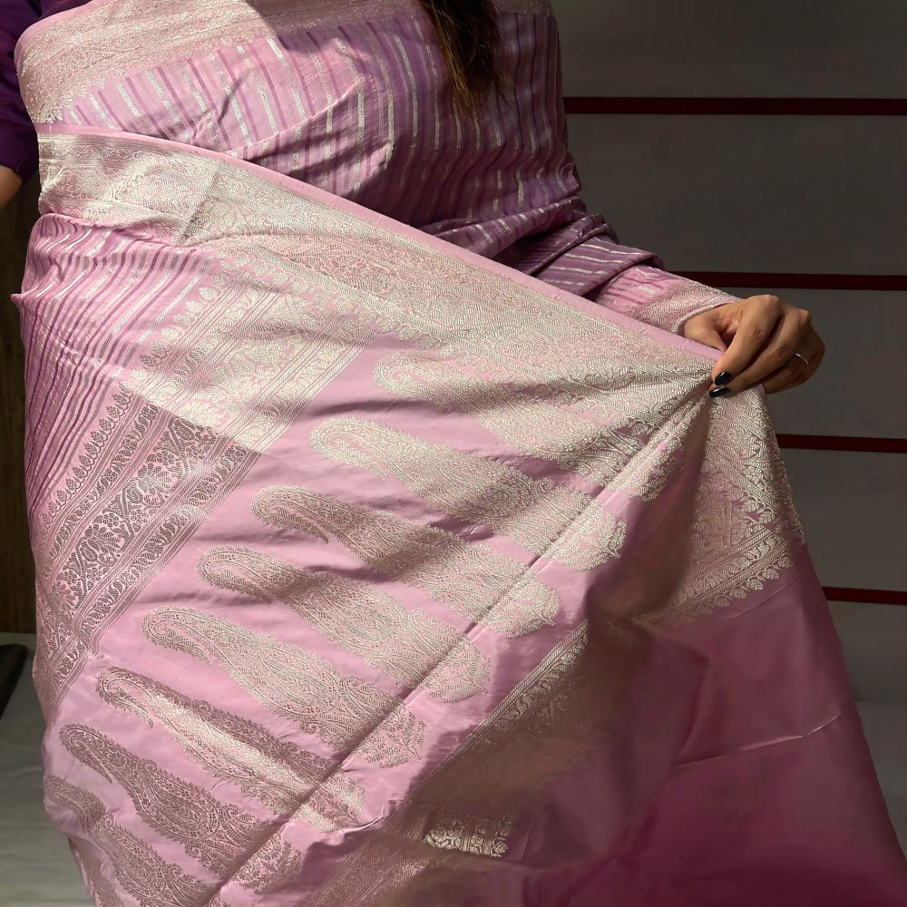Gulabi Katan Designer Regal Stripe Elegance