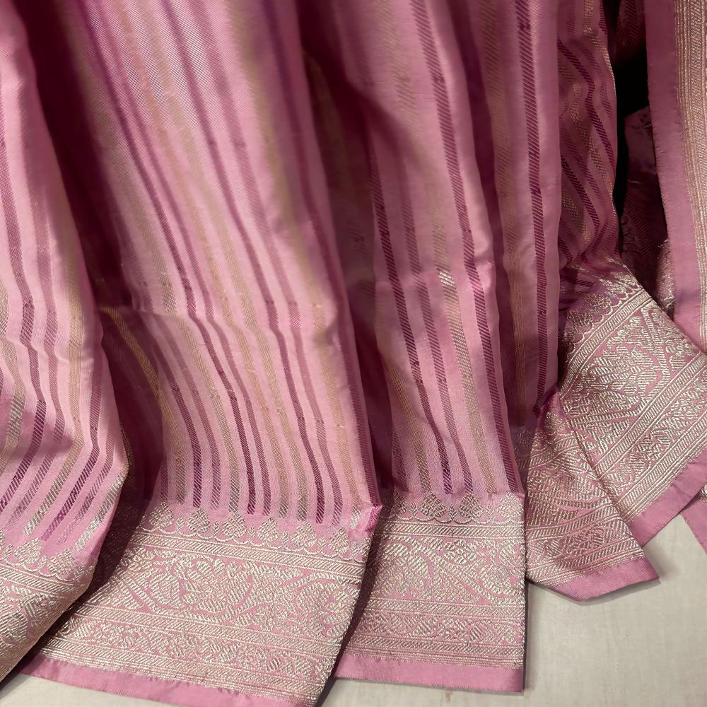 Gulabi Katan Designer Regal Stripe Elegance