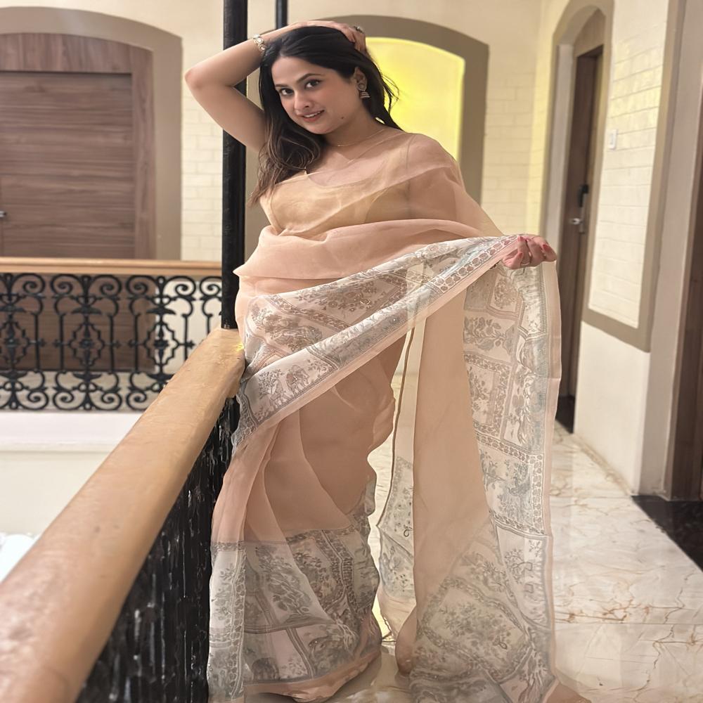Kora Organza Soft Subtle Vintage Elegance