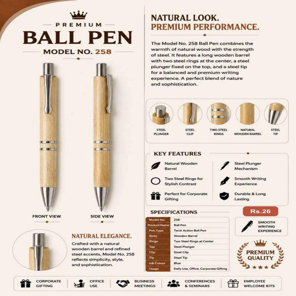 JD-258 Executive Metal Ball Pen