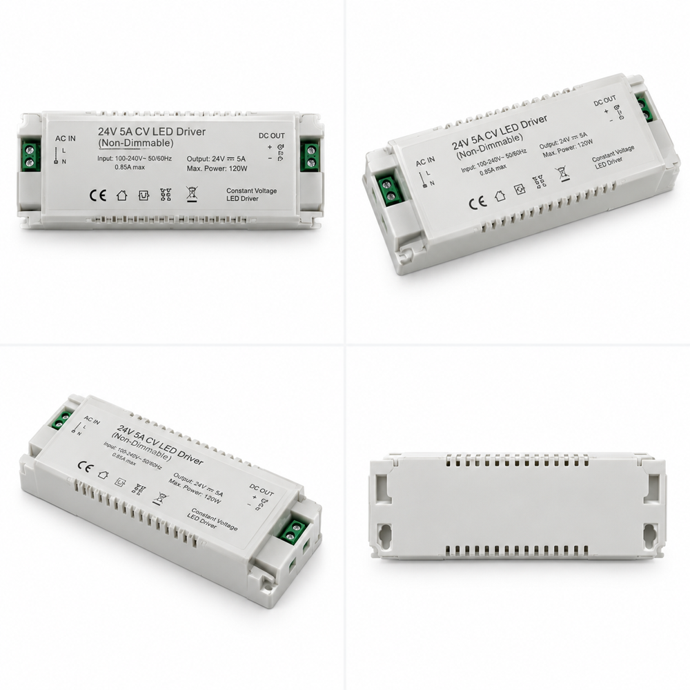 24v 5a Led Driver - Color: Silver/white