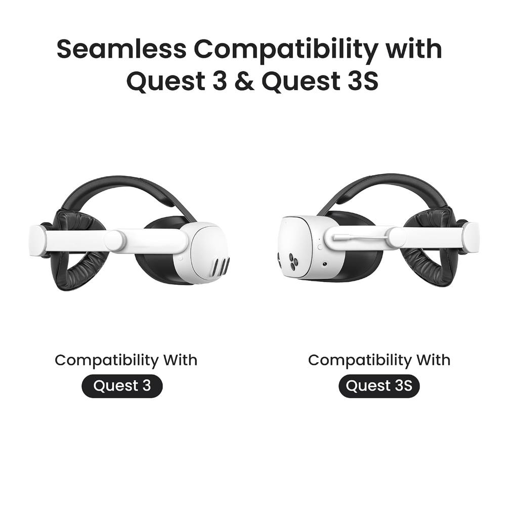 Kiwi Design K4 Boost Comfort Battery Head Strap For Meta Quest 3 / Quest 3S - Design: Elite-Style Adjustable Headband With Rear Rotary Dial