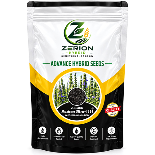 Z-Black Maxican Ultra-1111 Imported Chia Seeds - Admixture (%): Negligible