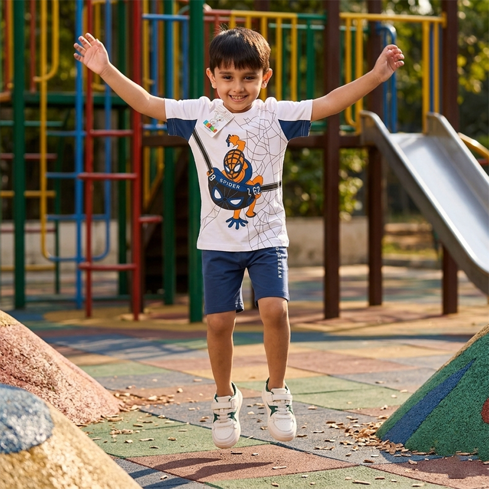 Sinker To Sinker Half Sleeve Pant & T-Shirt Set - Age Group: 1 - 6