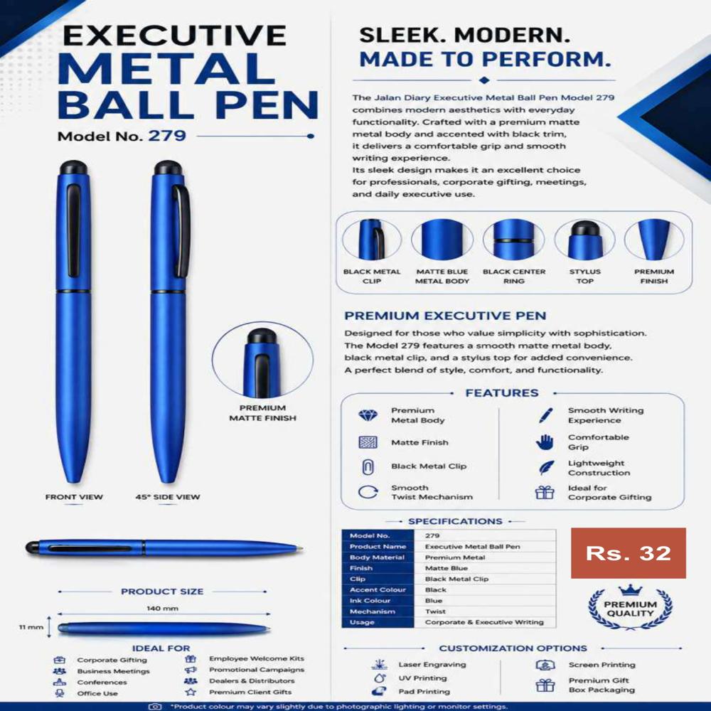 JD-279 Executive Metal Ball Pen