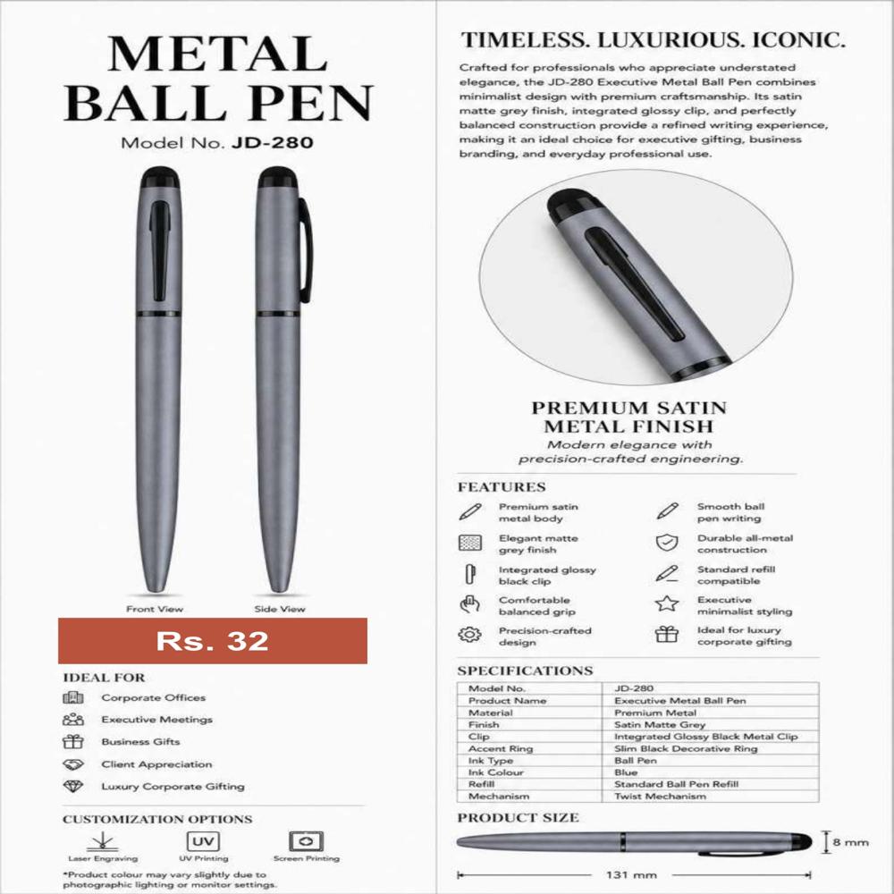 JD-280 Executive Metal Ball Pen 