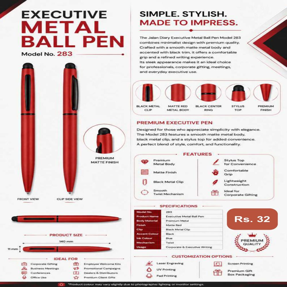 JD-280 Executive Metal Ball Pen 