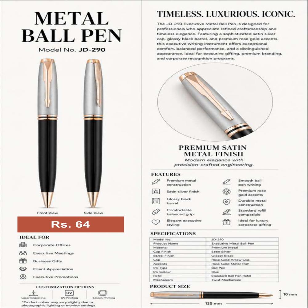 JD-289 Executive Metal Ball Pen