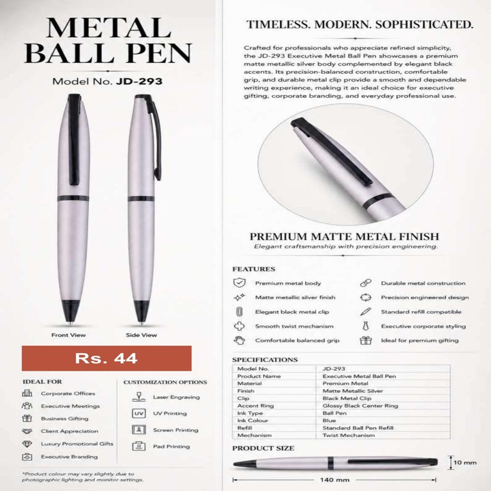 JD-293 Executive Metal Ball Pen