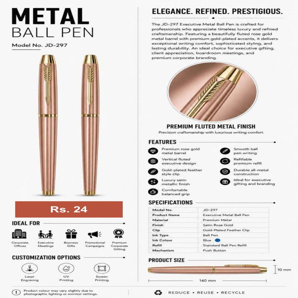 JD-297 Executive Metal Ball Pen 