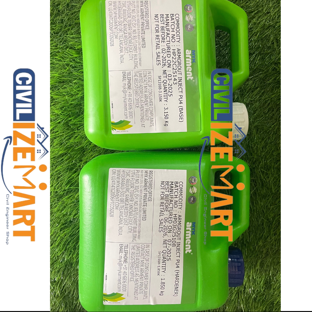 Myk Armgrout Inject Pu-4 (5Kg) - Application: Concrete Cracks