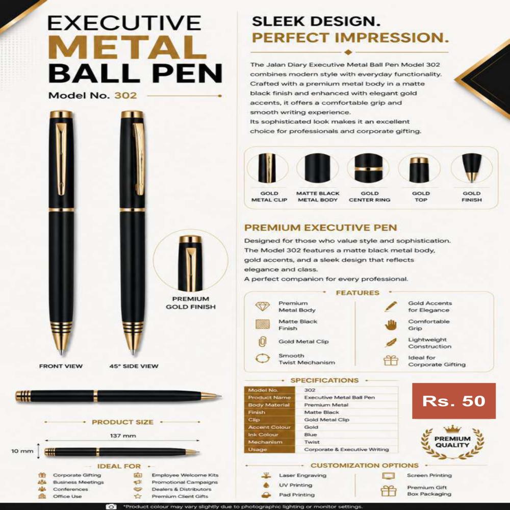 JD-302 Executive Metal Ball Pen