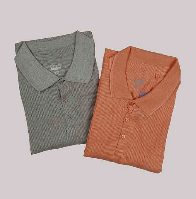 M11791 Mens Pinstripe Oversize Polos T Shirts