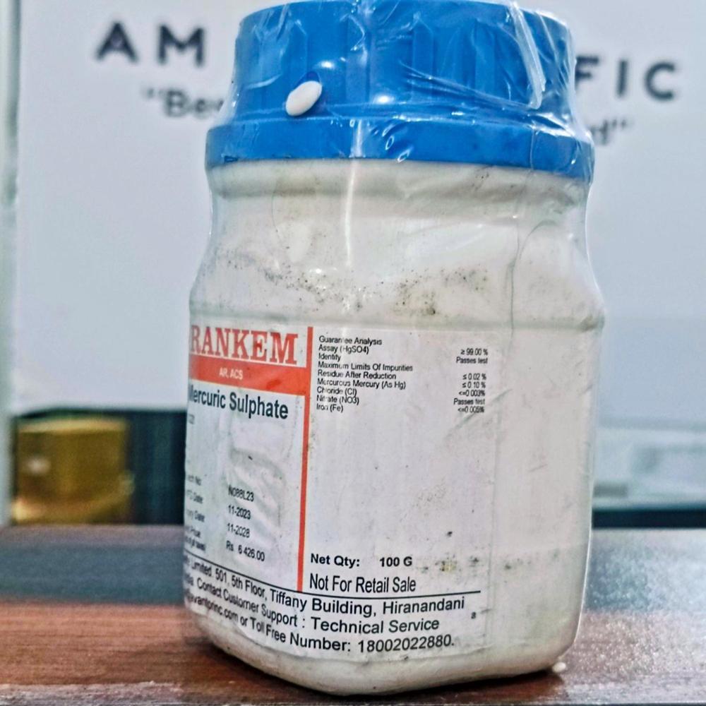 Mercuric sulfate AR ACS 100g Rankem