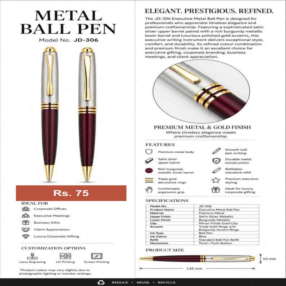 JD-306 Executive Metal Ball Pen