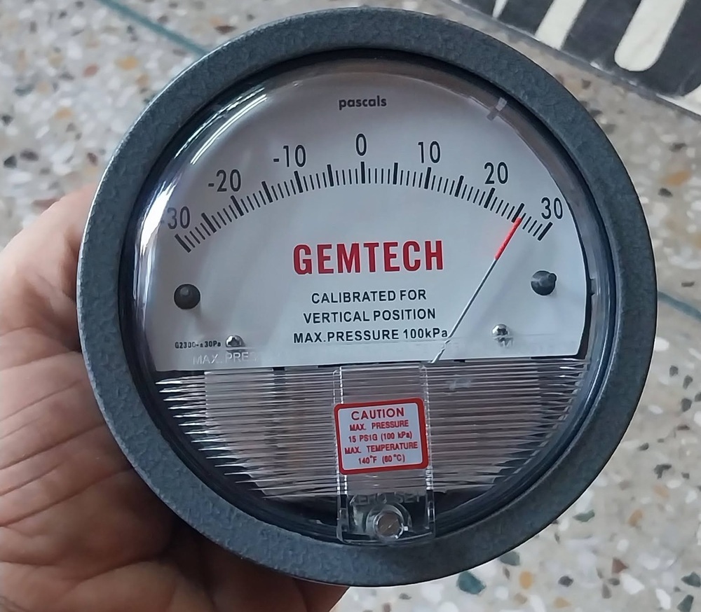 Mumbai: GEMTECH Differential Pressure Gauges for customers in Mumbai, Navi Mumbai, Thane, Bhiwandi, Vasai-Virar, Dombivli, Kalyan and Maharashtra.