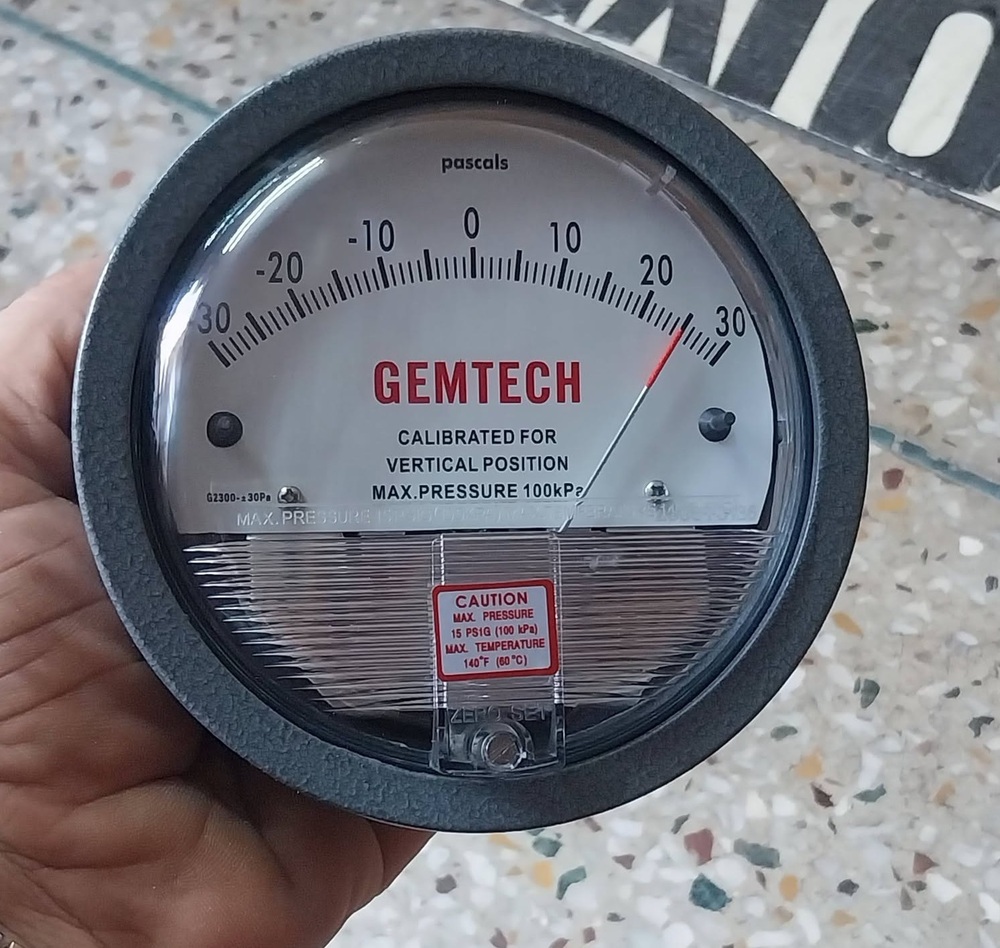 Mumbai: GEMTECH Differential Pressure Gauges for customers in Mumbai, Navi Mumbai, Thane, Bhiwandi, Vasai-Virar, Dombivli, Kalyan and Maharashtra.