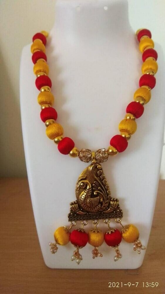Ethnic Handmade Gold-Plated Dori Necklace
