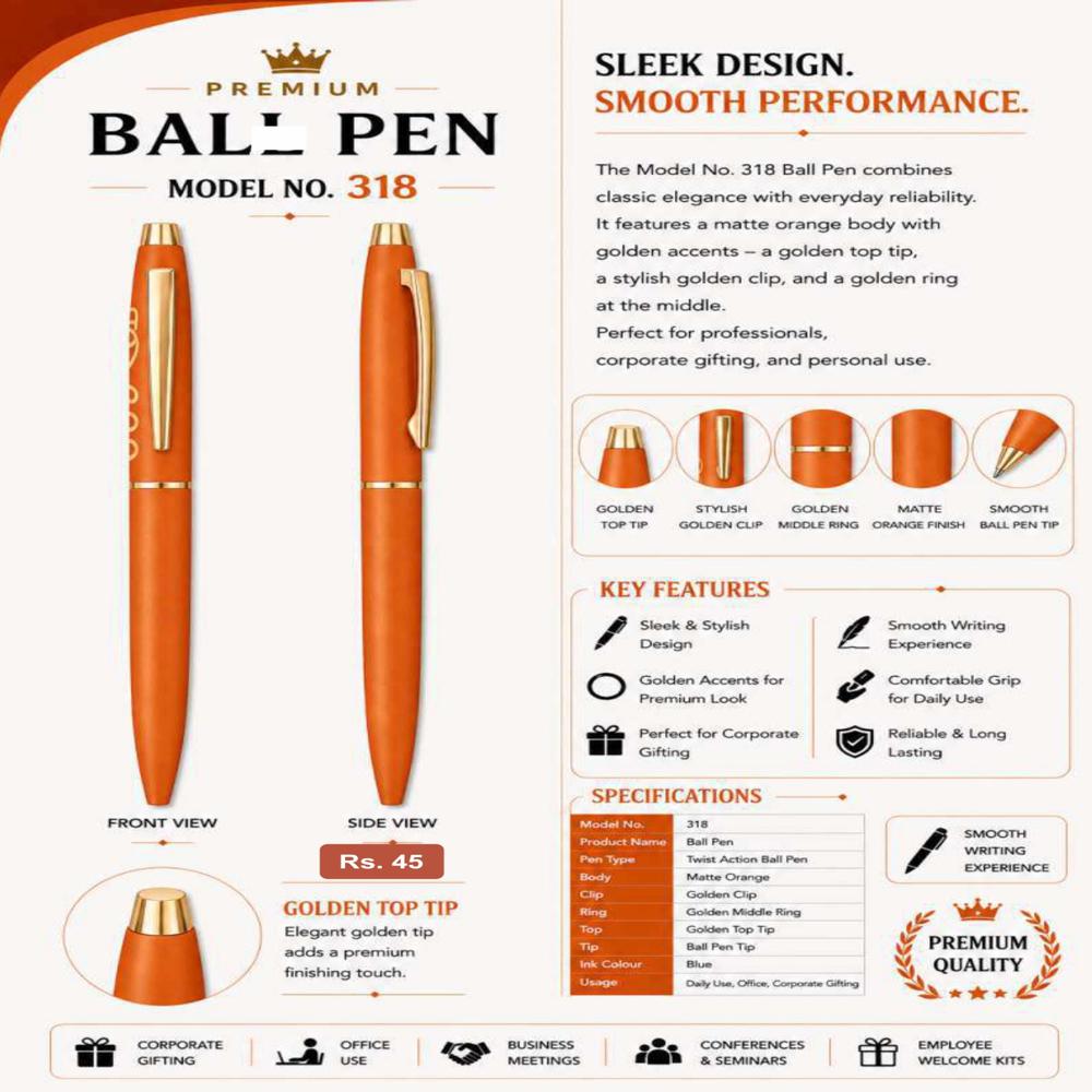 JD-318 Executive Metal Ball Pen