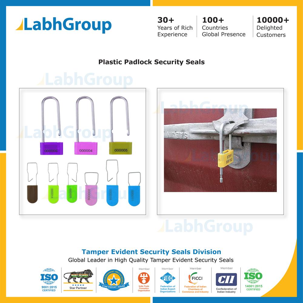 Plastic Padlock Security Seals - Color: Customised As Per Specific Need