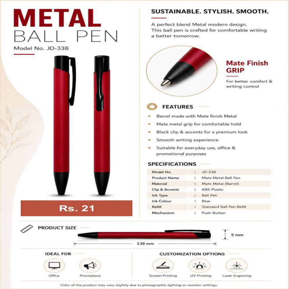 JD-338 Executive Metal Ball Pen