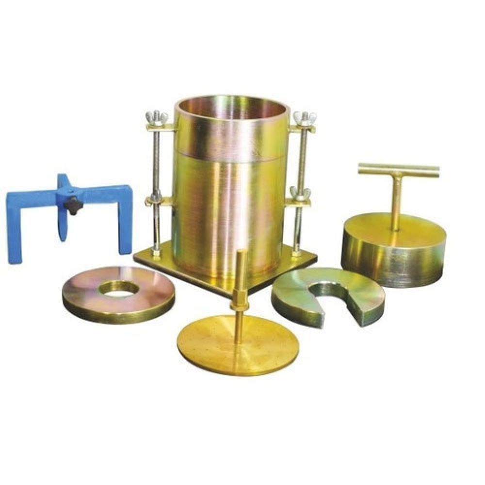 Cbr Mould - Mild Steel, Round Shape, Silver Color | Easy To Use, Supplied With Collar And Base Plate, Meets Astm And Bs Standards