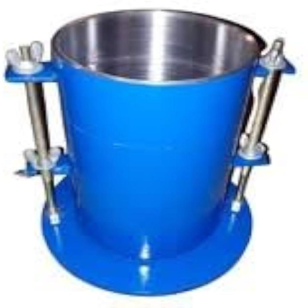 Cbr Mould - Mild Steel, Round Shape, Silver Color | Easy To Use, Supplied With Collar And Base Plate, Meets Astm And Bs Standards