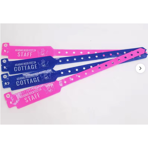 High Quality QR Code Medical Tag Plastic Bracelet With Fastener for Beach Resort