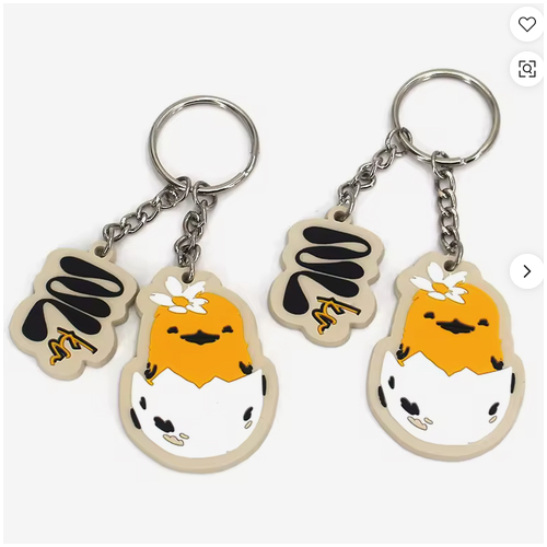 Custom Shape PVC Keychain Rubber Bracelet Personalized Custom Logo OEM Bulk Order Promotional Pendant Keyring