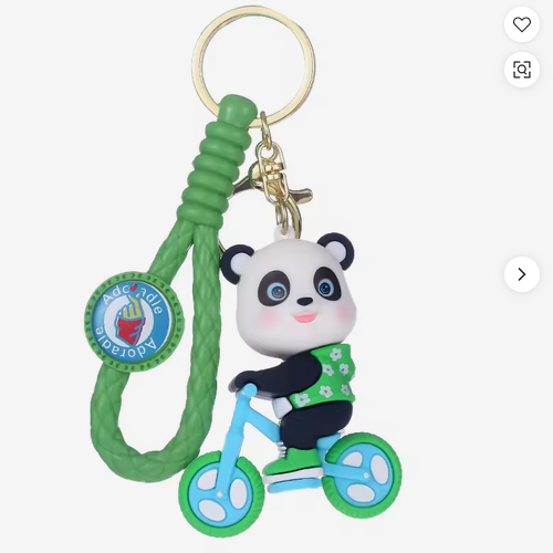 Factory WholesaleHot Sale Factory Price Creative Cartoon Sports Panda Silhouette Custom PVC 3D Keychain