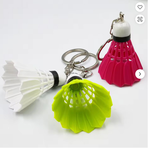 Global Delivery Hot-Selling Mini Sports Simulation Badminton Custom 3D PVC Keychain